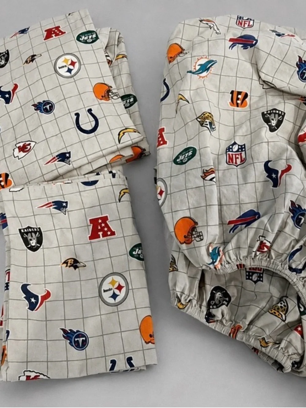 Pottery Barn Teen NFL Gray Logo TWIN Sheet Set